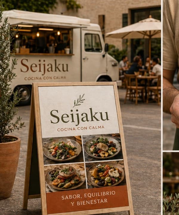 Cartel de la carta de Seijaku Foodtruck
